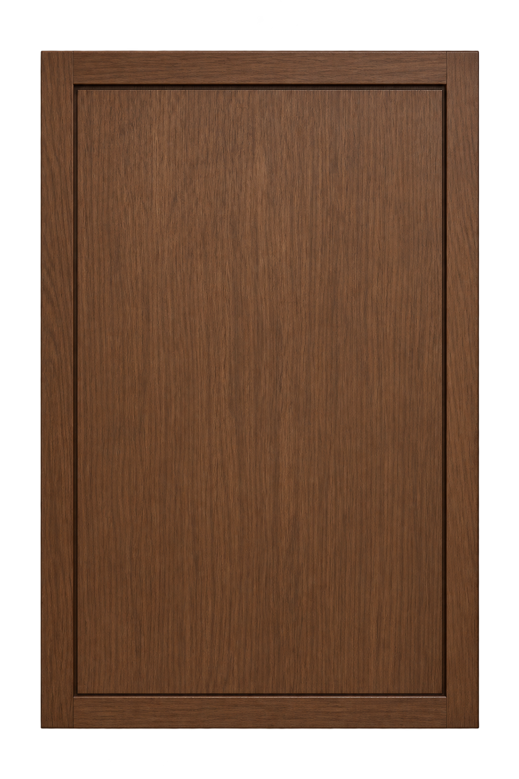 Slim Shaker door in a coordinated brown wood finish